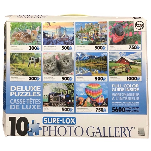 8 Jigsaw Puzzles Sure Lox Photo Gallery Horses  Deer Balloon Labs Kittens Train - Picture 1 of 15